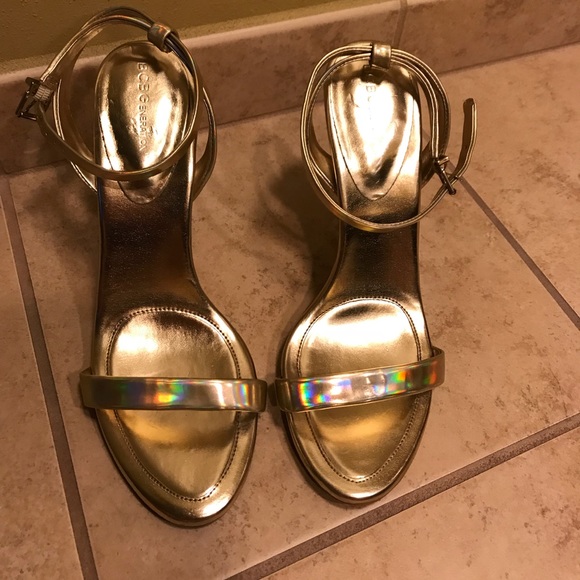 EUC BCBGeneration strapping gold heels size 9 - Picture 2 of 3